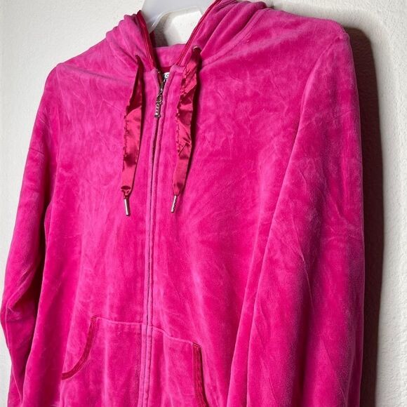 Izod Movement Velour Hoody Jacket Pink - Picture 7 of 11